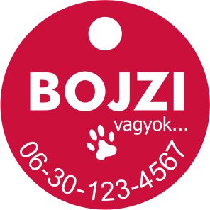 Kutya - macska biléta - Kis kör 25 mm