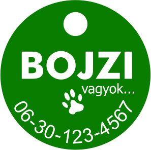 Kutya - macska biléta - Kis kör 25 mm